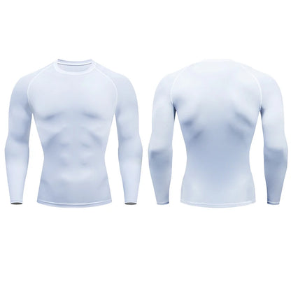 Men Compression Running T-Shirt Fitness Tight Long Sleeve Sport Shirts Training Jogging Tops Gym Sportswear Dry Fit Rashgard