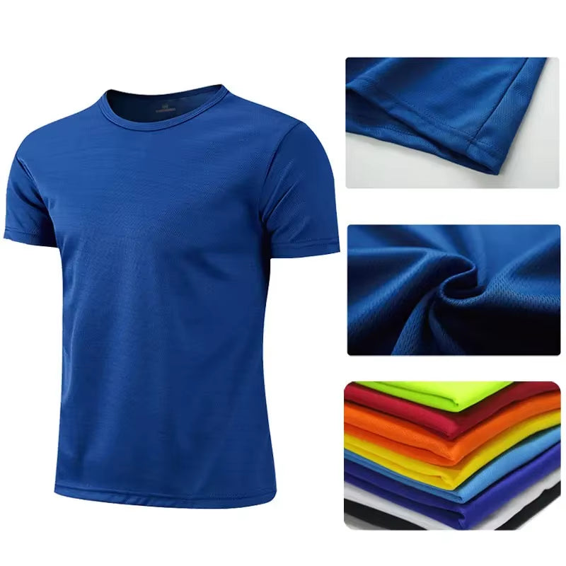 2025 Running Shirts Soccer Shirts Men'S Jersey Sportswear Mens Jogging T-Shirts Quick Dry Compression Sport T-Shirt Fitness Gym